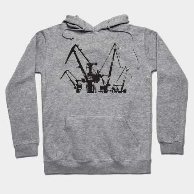 industrial cranes Hoodie by lkn